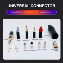 IvipQ-512 High Purity Silver Palladium Earphone Upgrade Cable, With/3.5/4.4/QDC/2PIN For KZ Gale Winter Cadenza Aria KZ EDX Pro