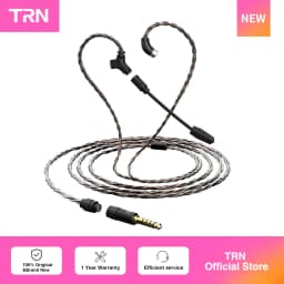 TRN RedChain Plus Gramr Gaming Earphone Upgrade Cable with Detachable Microphone 3.5mm 1.2M/2M Headphone TRN Official Store