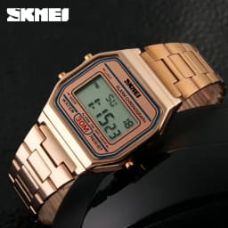 SKMEI 1123 Digital Sports Watch for Men Luxury Stainless Steel Electron Waterproof Mens Wristwatches Clock 1328 Reloj Hombre