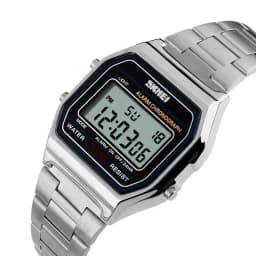 SKMEI 1123 Digital Sports Watch for Men Luxury Stainless Steel Electron Waterproof Mens Wristwatches Clock 1328 Reloj Hombre