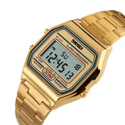 SKMEI 1123 Digital Sports Watch for Men Luxury Stainless Steel Electron Waterproof Mens Wristwatches Clock 1328 Reloj Hombre