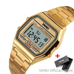 SKMEI 1123 Digital Sports Watch for Men Luxury Stainless Steel Electron Waterproof Mens Wristwatches Clock 1328 Reloj Hombre