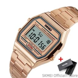 SKMEI 1123 Digital Sports Watch for Men Luxury Stainless Steel Electron Waterproof Mens Wristwatches Clock 1328 Reloj Hombre
