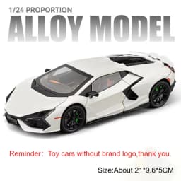 1:24 Scale REVUELTO Miniature Model Toy Sports Cars Alloy Diecast Supercars Sound Light Doors Opened Pull Back for Kids Gifts