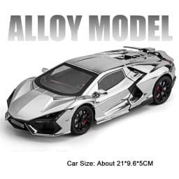 1:24 Scale REVUELTO Miniature Model Toy Sports Cars Alloy Diecast Supercars Sound Light Doors Opened Pull Back for Kids Gifts
