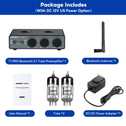 AIYIMA T1 PRO Vacuum Tube Preamplifier Amplifiers Home Audio RCA Bluetooth Input Bass Treble Control HiFi Stereo AUX 12V Trigger