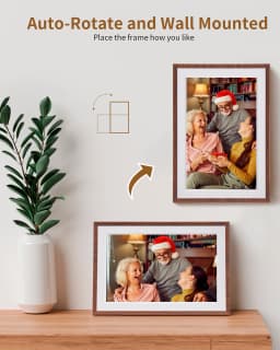 Frameo 10.1 Inch Digital Picture Frame,WiFi Electronic Frame,1280 * 800IPS HD Cloud Smart Digital Photo Frame,32GB Storage, Wall