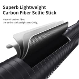 aMagisn 1.2M/3M Invisible Selfie Stick Freely Retractable Carbon Fiber Extended For Gopro Max / Insta360 X3 X4 X5 Accessories