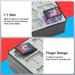 Game Card Case for Switch 2 & Switch OLED & Lite, Memory Storage Holder with 120 Game Card Slots and 240MicroSD Cards S