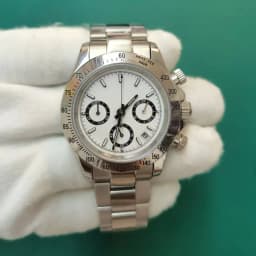 Sapphire Crystal Men's Watch Beat Quartz Chronograph 50M Waterproof Swimming Business Watches Men 316L Clock