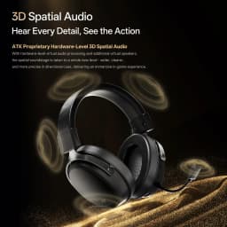 ATK N9 Game Headset Three Mode Wireless Headworn PS5 PC Gaming Headset Microphone Virtual 7.1 Surround Noise Reduction Headset