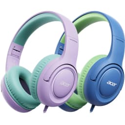 Acer HK03 Kids Wired Headphones for School 85/94dB Volume Limiter 3.5mm Jack Foldable Stereo Sound Headset for Girls Boy Gifts
