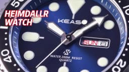 KEASO Top Mens Dive Watch MIYOTA 2035 Quartz Movement C3 Super Luminous Sports 316L Solid Steel 200M Waterproof Sapphire Watch