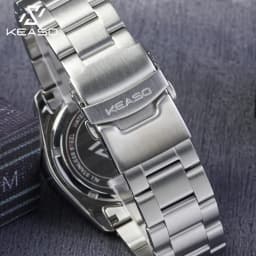KEASO Top Mens Dive Watch MIYOTA 2035 Quartz Movement C3 Super Luminous Sports 316L Solid Steel 200M Waterproof Sapphire Watch