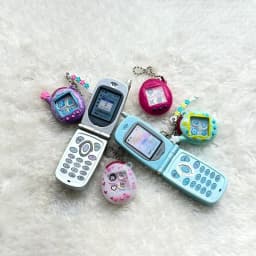 Mini Flip Phone Recording plus Version Keychain Toy Retro Design Girls Gift Genuine Capsule Spirits