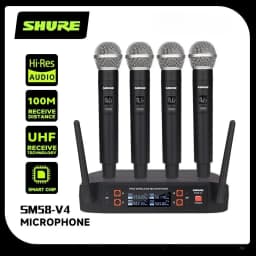 Original Shure SM58-V4 (1 Drag 4) Live Vocal Microphone Professional UHF Dynamic SHURE SM58 4-in-1 Wireless Microphone Set