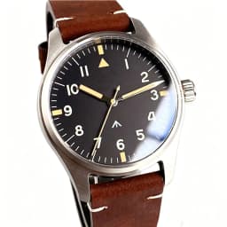 Tandorio 39mm Pilot Stainless Steel Quartz Watch Sapphire Glass 200M Waterproof VH31 Sweep Seconds Movement Lume Men Retro Watch