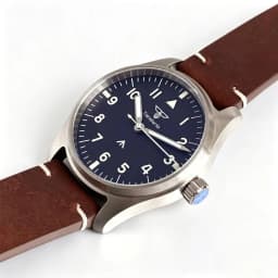 Tandorio 39mm Pilot Stainless Steel Quartz Watch Sapphire Glass 200M Waterproof VH31 Sweep Seconds Movement Lume Men Retro Watch