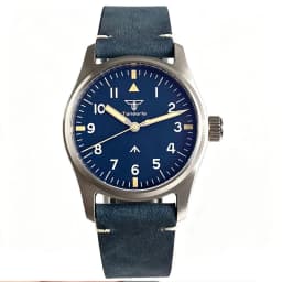 Tandorio 39mm Pilot Stainless Steel Quartz Watch Sapphire Glass 200M Waterproof VH31 Sweep Seconds Movement Lume Men Retro Watch