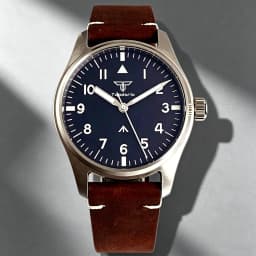 Tandorio 39mm Pilot Stainless Steel Quartz Watch Sapphire Glass 200M Waterproof VH31 Sweep Seconds Movement Lume Men Retro Watch