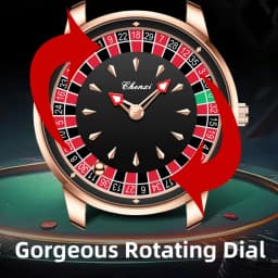 CHENXI Roulette Rotating Dial Men Quartz Watch Arabic Numerals Waterproof Luminous Hands Male Wristwatch Gift Reloj Hombre