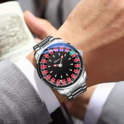 CHENXI Roulette Rotating Dial Men Quartz Watch Arabic Numerals Waterproof Luminous Hands Male Wristwatch Gift Reloj Hombre