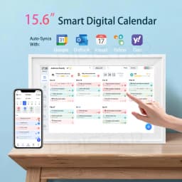 15.6 Inch WiFi Digital Family Calendar Smart Touchscreen Chore Chart Wall Desk Mountable Planner Schedules Digital Calendar