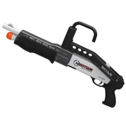 Shell Ejecting Shotgun Pump Action Soft Dart Blaster Dual Mode Folding Stock 360° Hook Arm with Scope 20 Darts 6 Shells Boy Gift