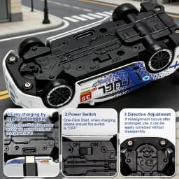1/64 High Speed Drift RC Car with Light 2.4G 4WD Remote Control Car Desktop Mini Racing Cars Full Proportion Cars Model Gifts