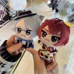 Twisted-Wonderland 10cm Riddle Rosehearts Cotton Doll - Chibi Stuffed Toy Print Keychain Pendant Gift