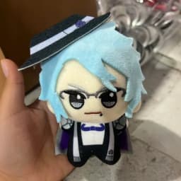 Twisted-Wonderland 10cm Riddle Rosehearts Cotton Doll - Chibi Stuffed Toy Print Keychain Pendant Gift