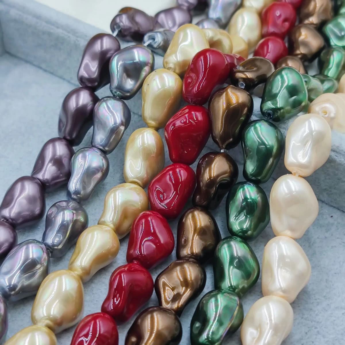 Baroque Pearl Irregular Straight Hole Pearl Cross-border Popular DIY Bead Necklace Irregular Shaped Shell Pearl