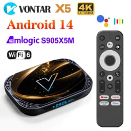 VONTAR X5 TV Box Android 14 Amlogic S905X5M(S905A) 4GB 128GB 32GB 64GB 1000M LAN Wifi6 4K AV1 Media Player TV Box Set Top Box