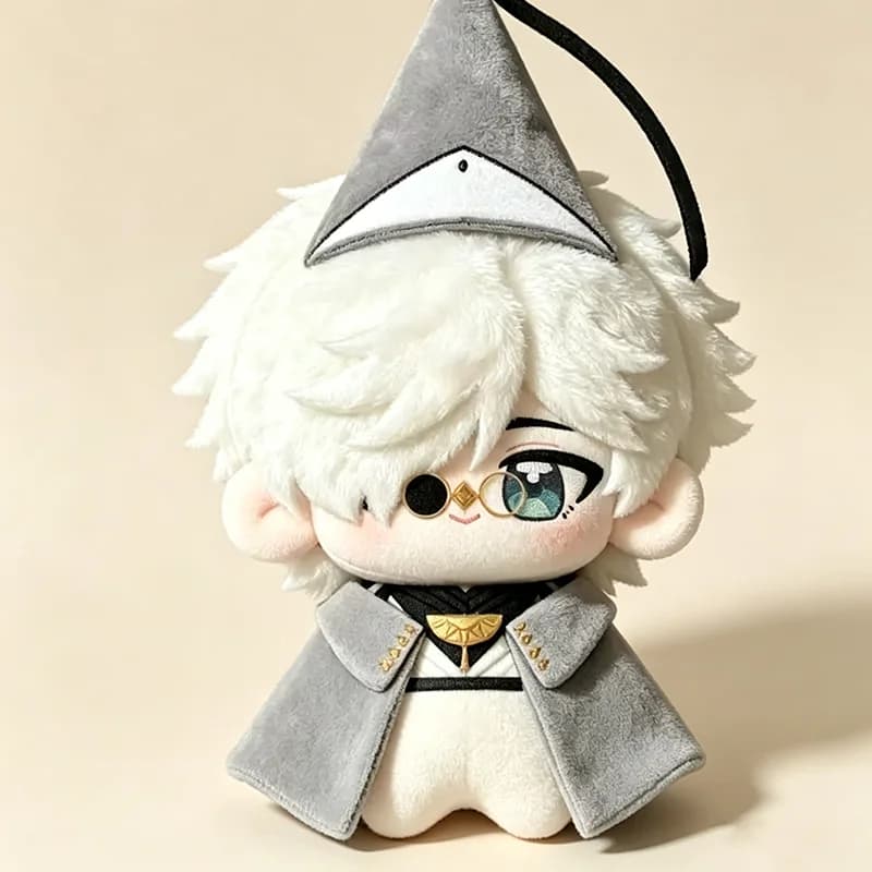Cute 10cm Witch Hat Atelier Qifrey Nunu Plush Toys Pendant Cute Cotton Doll Ornament Birthday Holiday Gift Fans and Collectors