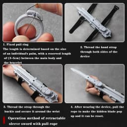 Assassin's Sleeve Sword Retractable Rotatable Blade Toy Child Toy Interactive Cosplay Props Game Toy Birthday Party Gift