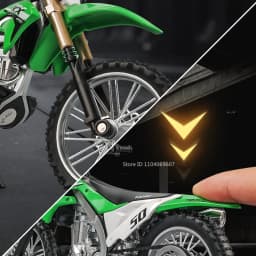 1:12 Kawasaki KX450 Toy Motorcycle Models Alloy Diecast Ninja 400 Motorbikes Shock Absorption Rubber Tires Model Toys Child Gift