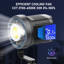 Ulanzi VL-120Bi VL-120C 120W V-Mount COB Video Light Wireless APP Control 2700K-6500K CRI>95 for Video Photography Studio