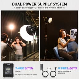 Ulanzi VL-120Bi VL-120C 120W V-Mount COB Video Light Wireless APP Control 2700K-6500K CRI>95 for Video Photography Studio