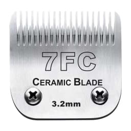 7FC Detachable Pet Dog Clipper Blade Set Compatible With For Most Andis, Oster A5 , Wahl KMClippers,Ceramic &Carbon Steel Blade