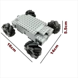 Technical MOC EV3 Mecanum Wheels 4WD Electric Building Block RC Vehicle Universal Omnidirectional Tires EV3 Educational Toys