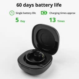 2024 COLMI R09 Smart Ring Men Women with Charging Case, Health and Sleep Monitor, Skin Temperature Monitor, 60 days battery life