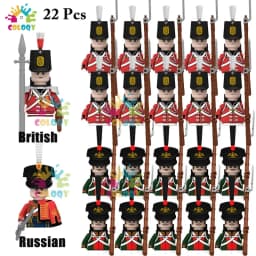 Kids Toys 22/10 Pcs Napoleonic Wars Military General Soldier Building Blocks Imperial Navy Figures Toys For Kids Birthday Gifts