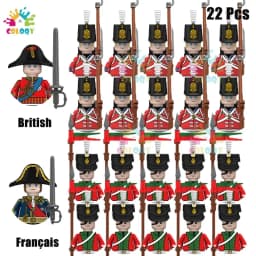 Kids Toys 22/10 Pcs Napoleonic Wars Military General Soldier Building Blocks Imperial Navy Figures Toys For Kids Birthday Gifts