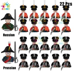 Kids Toys 22/10 Pcs Napoleonic Wars Military General Soldier Building Blocks Imperial Navy Figures Toys For Kids Birthday Gifts