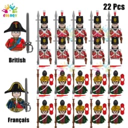 Kids Toys 22/10 Pcs Napoleonic Wars Military General Soldier Building Blocks Imperial Navy Figures Toys For Kids Birthday Gifts
