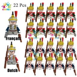Kids Toys 22/10 Pcs Napoleonic Wars Military General Soldier Building Blocks Imperial Navy Figures Toys For Kids Birthday Gifts