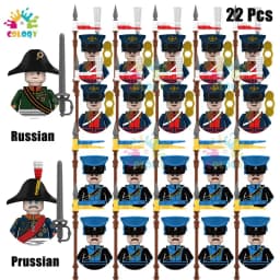 Kids Toys 22/10 Pcs Napoleonic Wars Military General Soldier Building Blocks Imperial Navy Figures Toys For Kids Birthday Gifts