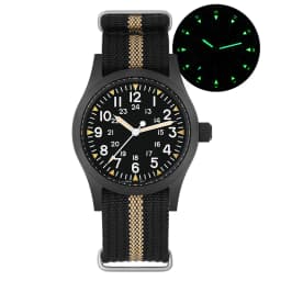 Militado ML05 Military Watch VH31 Sweep Movement Domed Sapphire Crystal Wristwatch High Clear AR Coating 38mm Vintage Watches
