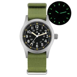 Militado ML05 Military Watch VH31 Sweep Movement Domed Sapphire Crystal Wristwatch High Clear AR Coating 38mm Vintage Watches