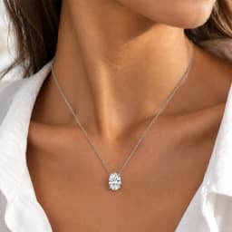 Smyoue 1CT 2CT 3CT Oval Cut Moissanite Necklaces for Women Jewelry 100% Real Silver Chain 925 Pandant Lab Diamond Birthday Gift